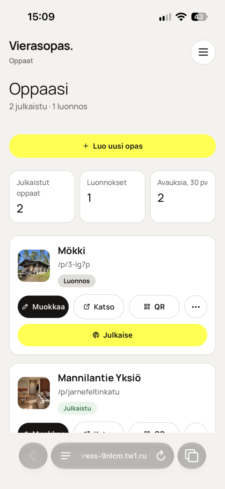 Opas lähtöpäivänä